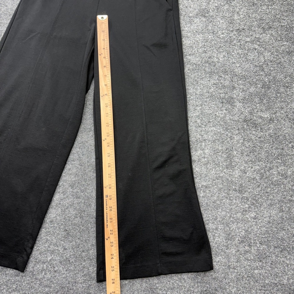 Athleta Black Wide Leg Seam Detail Tencel Blend Pants XS High Rise Pockets - Picture 5 of 9